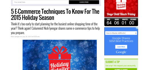 Ecommerce Holiday 2015 Planning Tips