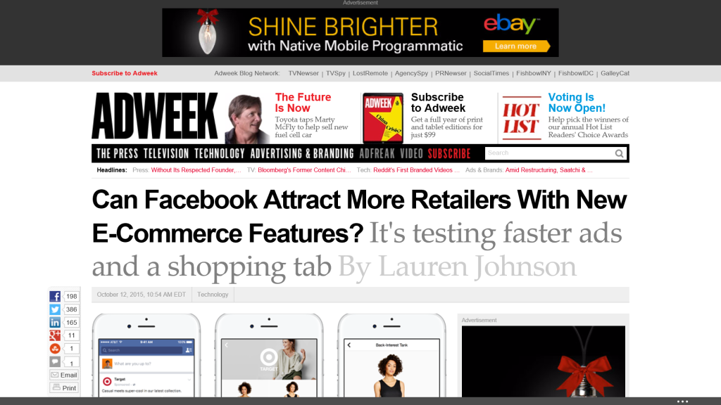 Facebook Testing New Ecommerce Features